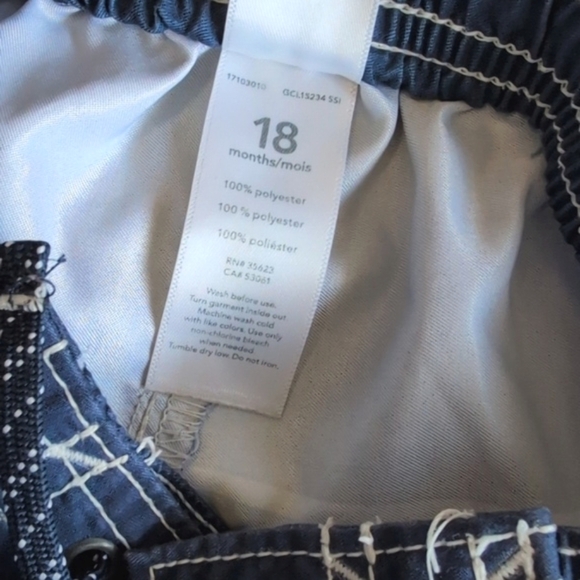 carter's striped colorblock swim trunks 18 months baby boy - Picture 4 of 5